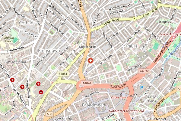 Map showing Lakota in Bristol