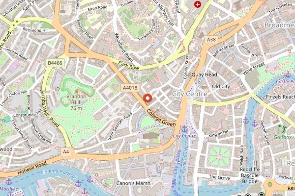 Map showing Queenshilling in Bristol
