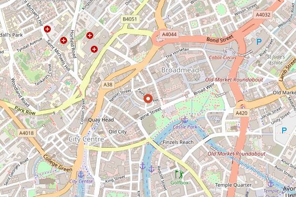 Map showing Strange Brew in Bristol