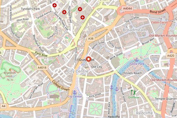 Map showing The Milk Thistle in Bristol