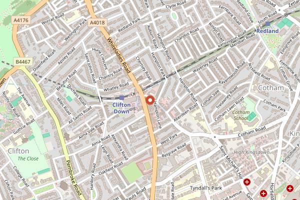 Map showing Bravas in Bristol
