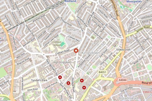 Map showing Bulrush in Bristol