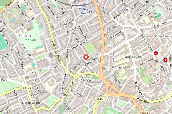 Map showing Lido Restaurant in Bristol
