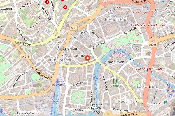 Map showing Cafe Atlas in Bristol