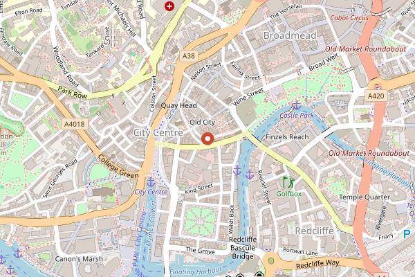Map showing Matina in Bristol