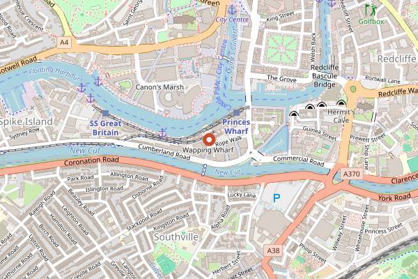 Map showing Squeezed in Bristol