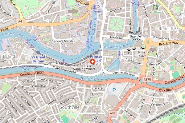 Map showing The Athenian in Bristol