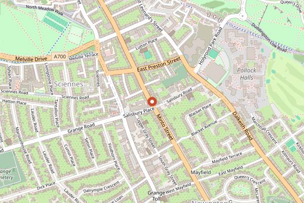 Map showing 101 Bakery in Edinburgh
