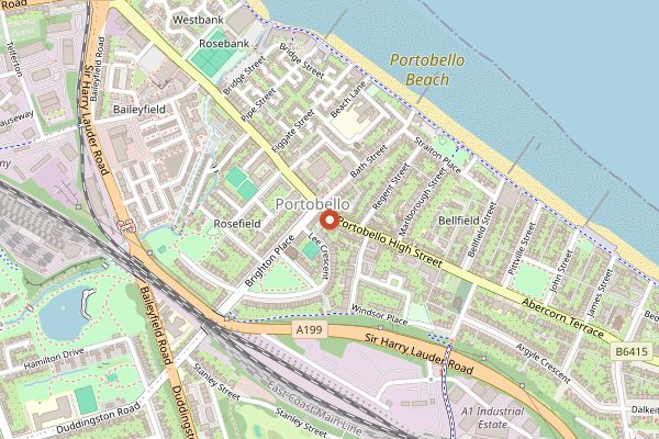 Map showing Bross Bagels in Edinburgh