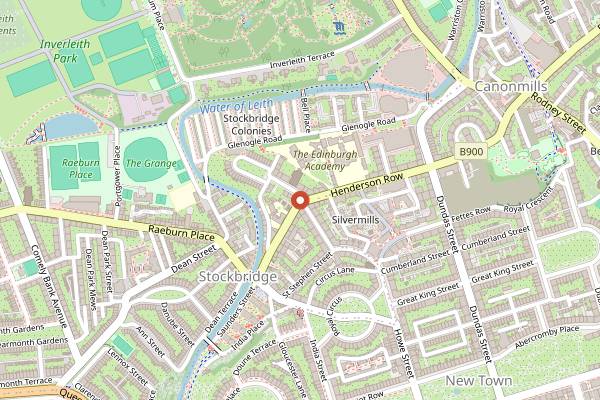 Map showing Lannan Bakery in Edinburgh