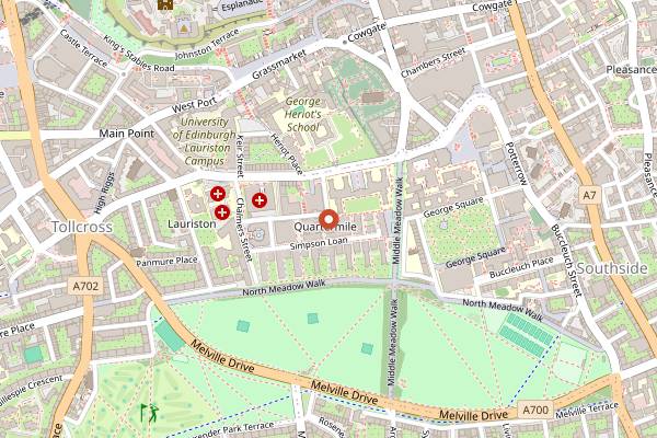 Map showing Söderberg Pavilion in Edinburgh