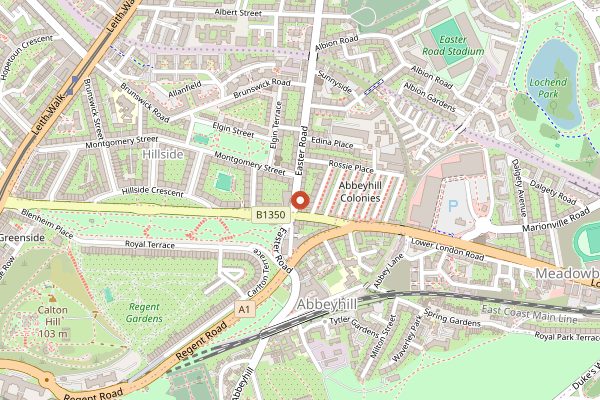 Map showing The Company Bakery in Edinburgh