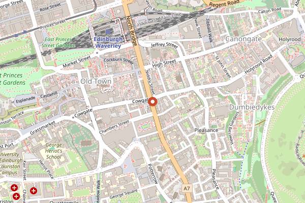 Map showing The Piemaker in Edinburgh