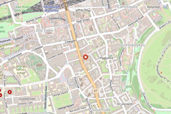 Map showing Brass Monkey in Edinburgh