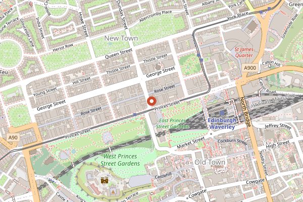 Map showing Hoot the Redeemer in Edinburgh
