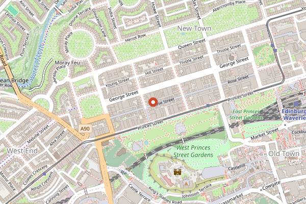 Map showing Never Really Here in Edinburgh