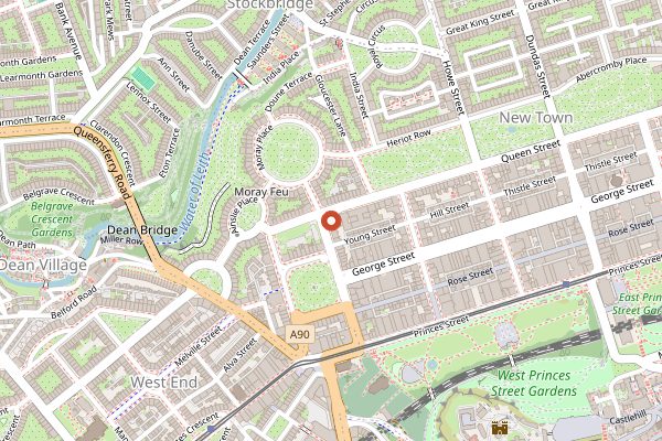 Map showing Panda and Sons in Edinburgh