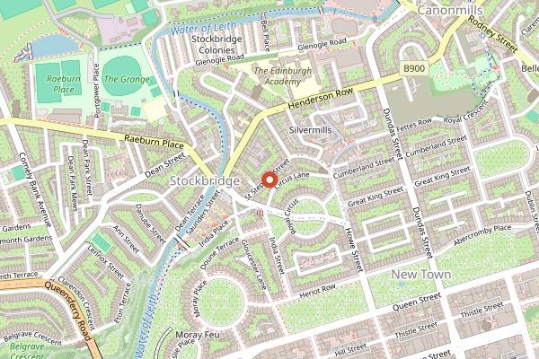 Map showing The Antiquary in Edinburgh