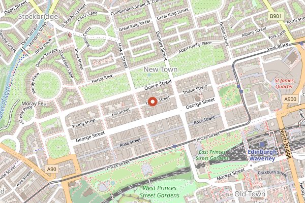 Map showing The Bon Vivant in Edinburgh