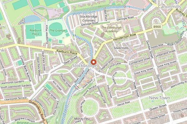 Map showing The Captain Darling in Edinburgh
