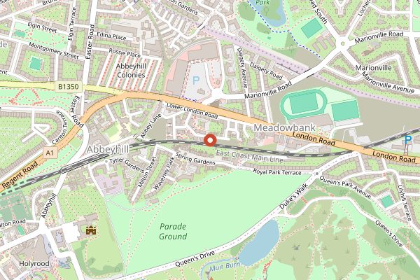Map showing Bellfield Brewery in Edinburgh