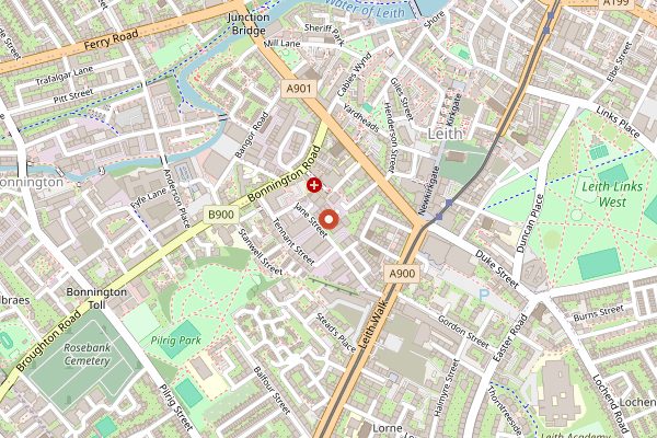 Map showing Campervan Brewery in Edinburgh