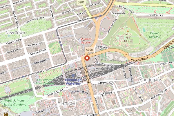 Map showing Pilot Beer in Edinburgh
