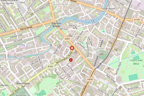 Map showing Ardfern in Edinburgh