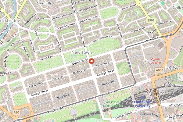 Map showing Urban Angel in Edinburgh
