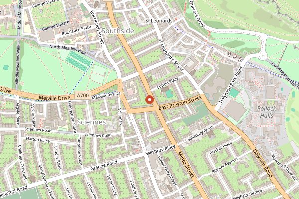 Map showing Bonnie Burrito in Edinburgh