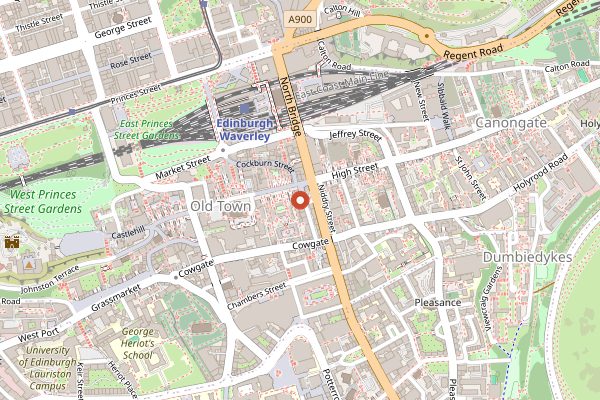 Map showing Civerinos Slice in Edinburgh
