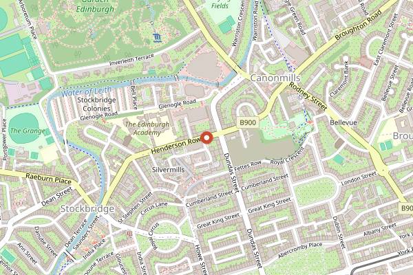 Map showing New Town Deli in Edinburgh