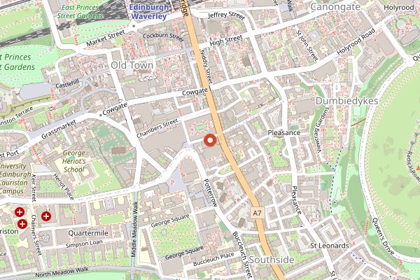Map showing Brew Lab in Edinburgh