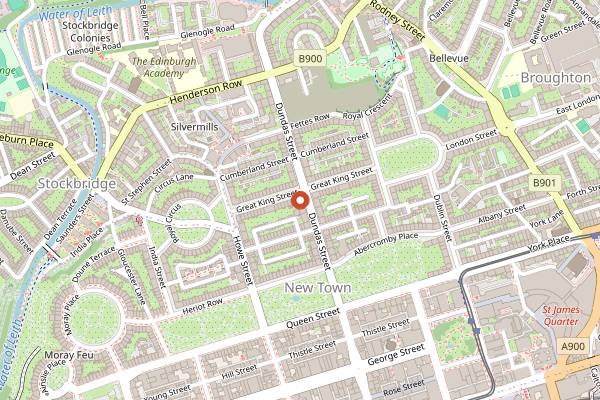 Map showing Cafen in Edinburgh