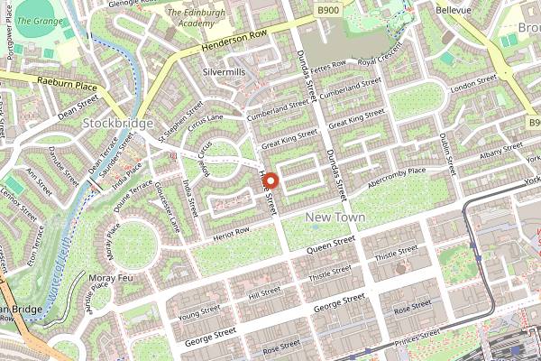 Map showing Leo's Beanery in Edinburgh