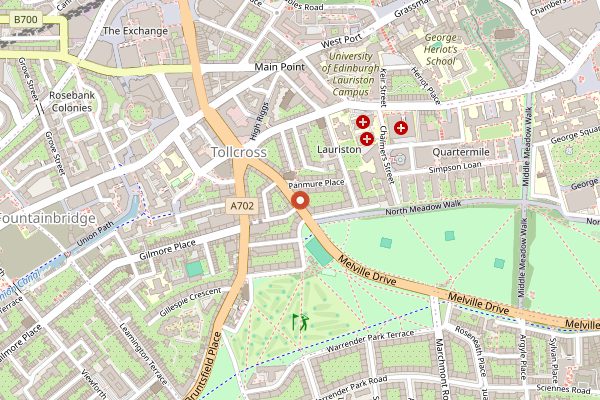 Map showing Machina Espresso in Edinburgh