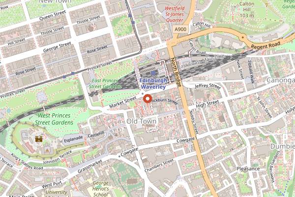 Map showing The Milkman in Edinburgh
