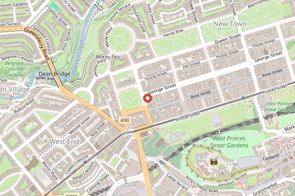 Map showing Baba in Edinburgh