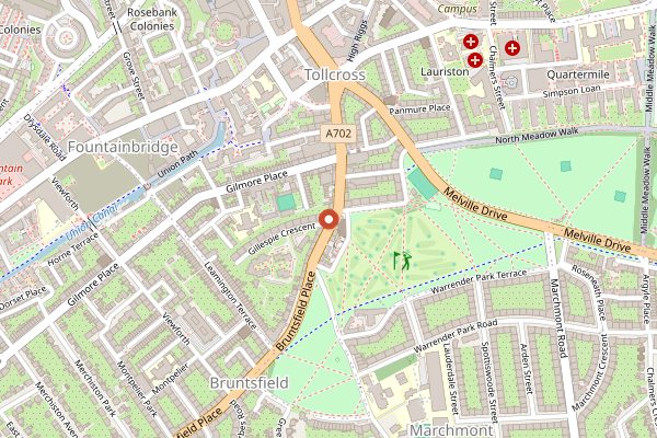 Map showing Harajuku Kitchen in Edinburgh