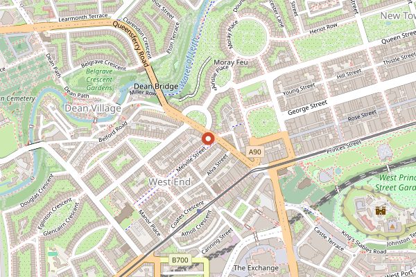 Map showing Cairngorm Coffee in Edinburgh