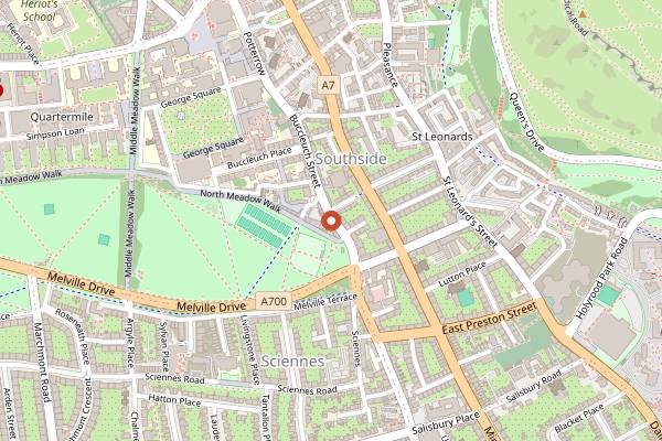 Map showing Cult Coffee Roasters in Edinburgh