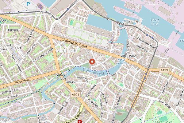 Map showing Edinburgh Food Social Cookery Classes in Edinburgh
