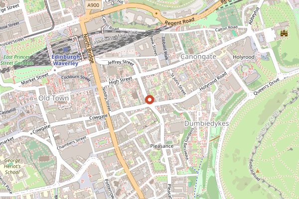 Map showing David Bann in Edinburgh