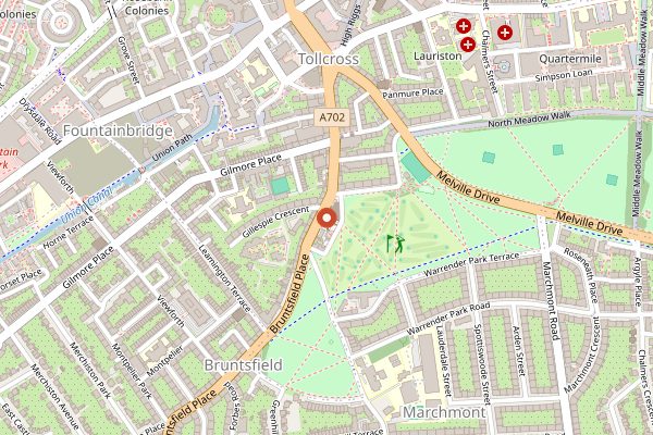 Map showing Hendersons in Edinburgh