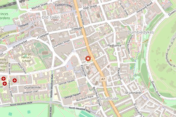 Map showing Kebab Mahal in Edinburgh
