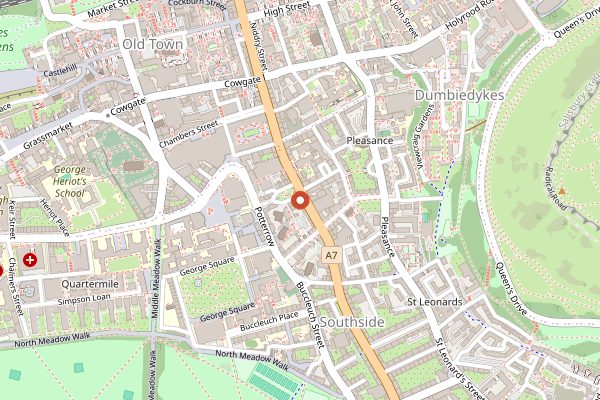 Map showing Mosque Kitchen in Edinburgh