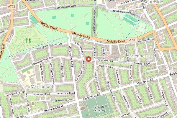 Map showing Sugar Daddy's Bakery in Edinburgh