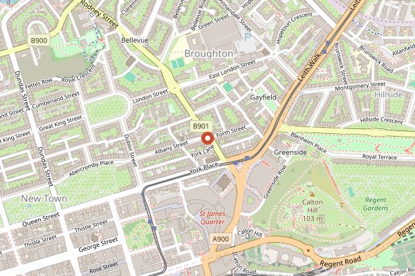 Map showing Edinburgh International Festival Food Programme in Edinburgh