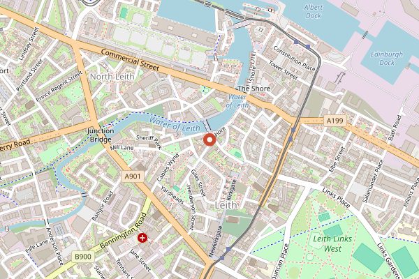 Map showing Heron in Edinburgh