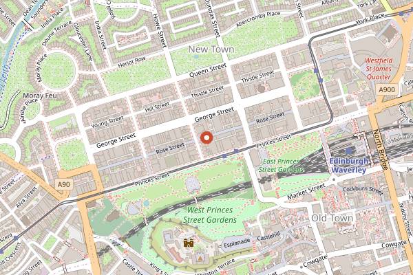 Map showing Auld Hundred in Edinburgh